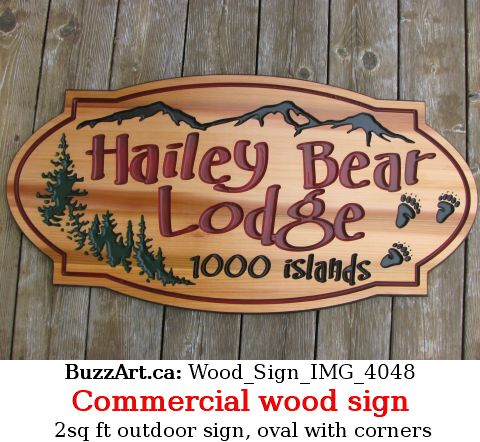 Custom wooden sign resort